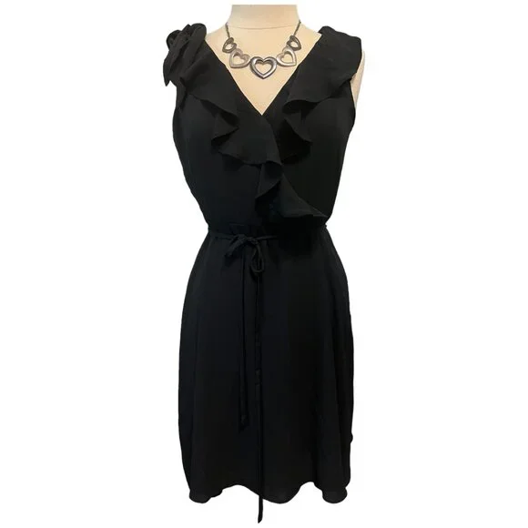 short black dress with ruffles Lanvin - Short Dress With Ruffles For Women - Black main image 1
